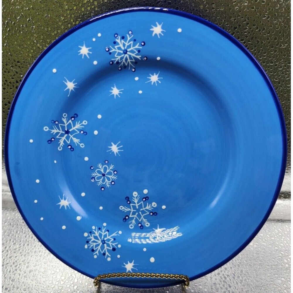 Pfaltzgraff Ice Crystals  Holiday/Winter Snowflakes Salad Plates (Set of Four) - Picture 8 of 16